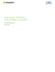 Greenplum Database: Critical Mass Innovation Architecture White Paper August 2010