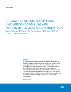 STORAGE TIERING FOR DB2 FOR LINUX, UNIX, AND WINDOWS (LUW) WITH