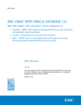 EMC VMAX WITH ORACLE DATABASE 12c With EMC VMAX