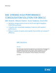 EMC XTREMIO HIGH-PERFORMANCE CONSOLIDATION SOLUTION FOR ORACLE