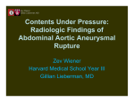 Contents Under Pressure: Radiologic Findings of Abdominal Aortic Aneurysmal Rupture