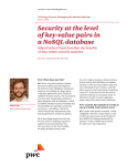 Security at the level of key-value pairs in a NoSQL database