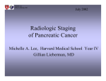 Radiologic Staging of Pancreatic Cancer