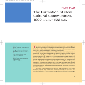 T The Formation of New Cultural Communities, 1000