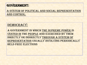 Government: Democracy: