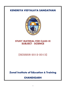 [SESSION-2012-2013] KENDRIYA VIDYALAYA SANGATHAN Zonal Institute of Education &amp; Training