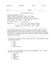 Final Exam Spring 2001 Phy 231 Form 1