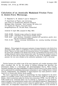 Calculation of an Atomically Modulated Friction Force in Atomic-Force Microscopy.