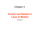 Chapter 4 Forces and Newton’s Laws of Motion Conclusion