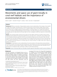 Movements and space use of giant trevally in environmental drivers