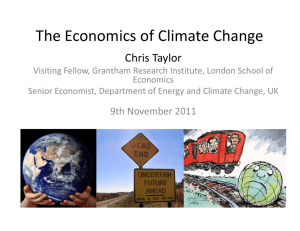 The Economics of Climate Change. Chris Taylor