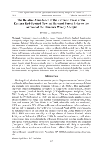Forest Impacts and Ecosystem Effects of the Hemlock Woolly Adelgid... Southeastern Naturalist