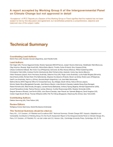 II. Impacts, Adaptation, and Vulnerability: Technical Summary