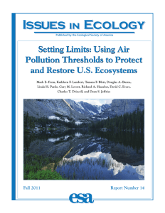 Issues Ecology in Setting Limits: Using Air