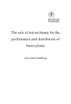 The role of microclimate for the performance and distribution of forest plants