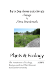 Plants &amp; Ecology Baltic Sea shores and climate change