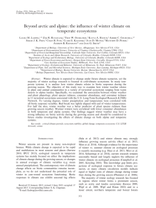 Beyond arctic and alpine: the influence of winter climate on L