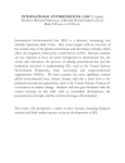 International Environmental Law , Professor Richard Finkmoore