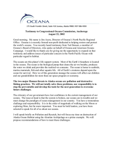 Testimony to Congressional Oceans Commission, Anchorage August 22, 2002