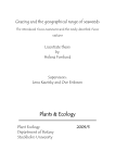 Plants &amp; Ecology Grazing and the geographical range of seaweeds