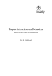 Trophic interactions and behaviour Per B. Holliland