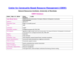 Center for Community-Based Resource Management (CBRM)  CBRM Database