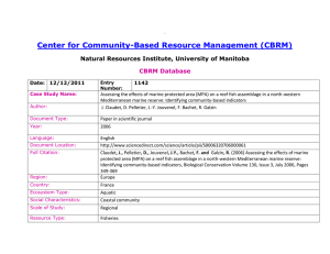 Center for Community-Based Resource Management (CBRM)  CBRM Database