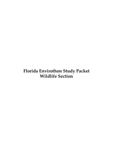 Florida Envirothon Study Packet Wildlife Section