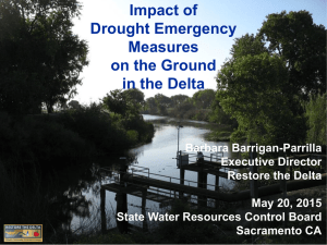 Impact of Drought Emergency Measures on the Ground