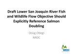 Draft Lower San Joaquin River Fish and Wildlife Flow Objective Should Doubling