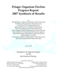 Pelagic Organism Decline Progress Report: 2007 Synthesis of Results