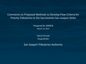 Comments on Proposed Methods to Develop Flow Criteria for