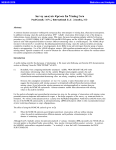 Survey Analysis: Options for Missing Data