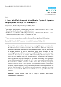 A Novel Modified Omega-K Algorithm for Synthetic Aperture Imaging Lidar through the Atmosphere