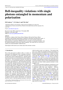 Bell-Inequality Violations with Single Photons Entangled in Momentum and Polarization