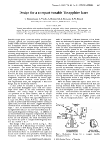 Design for a Compact Tunable Ti:Sapphire Laser.