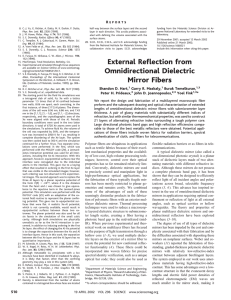 External Reflection from Omnidirectional Dielectric Mirror Fibers