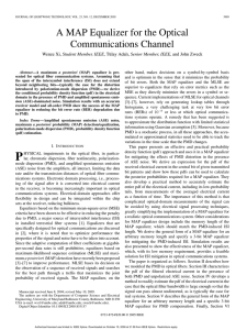 "A MAP equalizer for the optical communications channel"