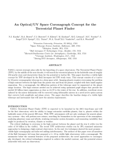 An optical/UV space coronagraph concept for the terrestrial planet finder