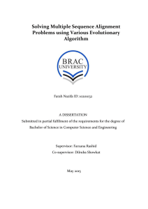 Solving Multiple Sequence Alignment Problems using Various E