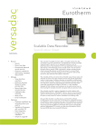 Scalable Data Recorder Specification Sheet MODEL •