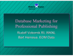 Database marketing for professional publishing