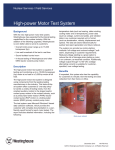 High-power Motor Test System Nuclear Services / Field Services Background