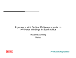 Experience with On line PD Measurements on By James Cowling Martec
