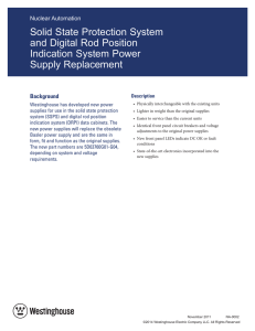 Solid State Protection System and Digital Rod Position Indication System Power Supply Replacement