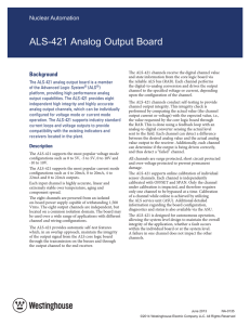 ALS-421 Analog Output Board Nuclear Automation Background