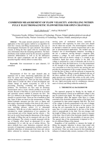 COMBINED MEASUREMENT OF FLOW VELOCITY AND FILLING WITHIN