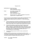 February 26, 2013 MEMORANDUM TO: Patrick Hiland, Director Division