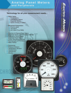 Analog Panel Meters and Peripherals Technology for all your measurement needs...