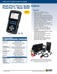Single-Phase Power Quality Analyzer PowerPad Jr. Model 8230 Features